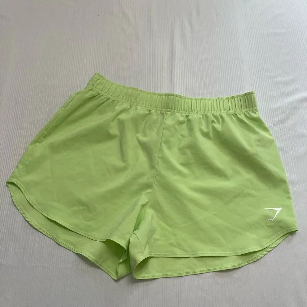 Gymshark Neon Green Training Loose Fit Shorts Size Medium